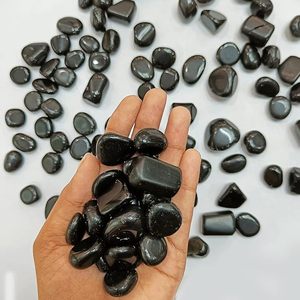Pierres de dégringolade en obsidienne noire naturelle en vrac cristaux de guérison polis Reiki Chakra équilibrant pierres précieuses semi-précieuses - Product Image 6