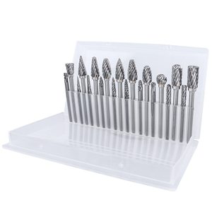 Jeu de fraises rotatives en carbure Pacha de 20 pièces, tige de 3 mm (1/8 po), double coupe, 6 mm, brillantes, non revêtues, industrielles, garantie 3 ans - Product Image 2