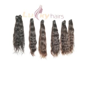 Vente en gros 100% paquets vierges bruts vagues naturelles cuticule aligné boucles ondulées Machine Double trame extensions de cheveux humains vietnamiens - Product Image 6