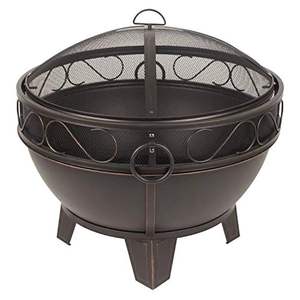 Vintage look outdoor <b>iron</b> <b>fire</b> <b>pit</b> for backyard patio camping parties gatherings durable strong structure - Product Image 2