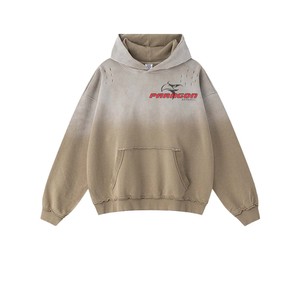 Sweat à capuche doux délavé à l'acide pour homme Pull surdimensionné Top vintage - Product Image 5