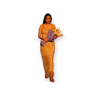 Robes de soirée de luxe à perles pour femmes, robes de fête élégantes, exportations pour les bals et les mariages - Product Image 3