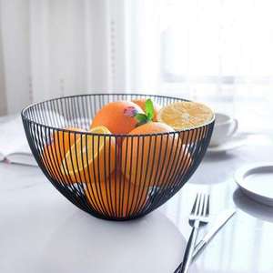 Corbeille à fruits ou panier à fruits pour la cuisine, panier décoratif moderne fait à la main en fil métallique, bol en métal de qualité supérieure, style indien - Product Image 6