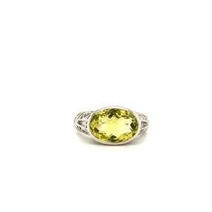 Romantique Lemon Quartz Stone 925 Silver Ring Design classique pour les femmes-Fine Jewelry Wholesale Bulk IGI Certified for Wedding - Product Image 1