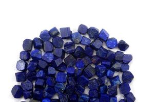 Venta al por mayor 50 piezas lapislázuli natural piedra de la sabiduría cristal 6-8 MM piedras preciosas sueltas gemas ásperas de buena calidad para la fabricación de joyas - Product Image 4