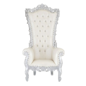เก้าอี้บัลลังก์หลังสูงหรูหราแบบชาวยุโรปเก้าอี้บัลลังก์สำหรับงานแต่งงานหรูหราสีขาวสำหรับห้องนั่งเล่นในบ้านและเฟอร์นิเจอร์สำหรับงานแต่งงาน - Product Image 3