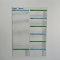 Planificateur hebdomadaire réutilisable et pliable StaticPaper 2024 Model-3, organisateur effaçable à sec, tableau blanc à électrostatique, fabriqué en polystyrène