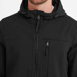 Vente en gros Veste Softshell pour homme coupe-vent imperméable, Manteau à capuche doublé polaire chaud pour l'extérieur, randonnée et hiver Logo personnalisé OEM - Product Image 6