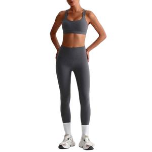 Conjunto de Yoga de 2 Piezas Estilo 2026, Ropa Deportiva para Mujer, Bra Deportivo y Leggings sin Costuras para Gimnasio y Fitness - Product Image 1