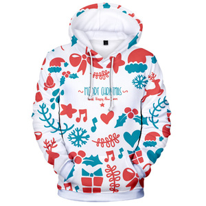 Jersey Moda Navidad Sudadera con capucha Cordones Sudaderas CON CAPUCHA DE Navidad Algodón Mezclado Térmico Ocasión especial Sudaderas CON CAPUCHA DE Navidad - Product Image 3