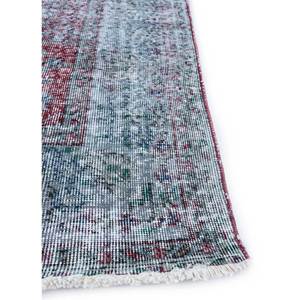 Alfombras de Lana Anudadas a Mano de Estilo Vintage, Diseño Rectangular Abstracto con Medallón Rosa y Morado para Sala de Estar o Pasillo, Pae-2225 - Product Image 4