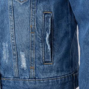 OEM Women Denim <b>Jackets</b> Casual <b>Jean</b> Outwear Fall Button Up Coat Oversize <b>Ladies</b> Fashion Trendy Streetwear Customized Color - Product Image 5