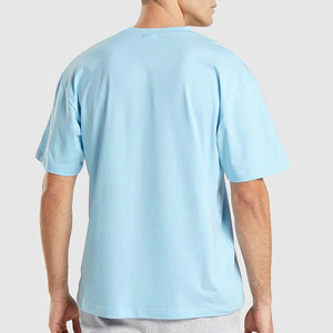 Qualité supérieure 100% coton vierge conception personnalisée T-shirts de haute qualité surdimensionné décontracté t-shirt à épaules tombantes pour hommes - Product Image 2