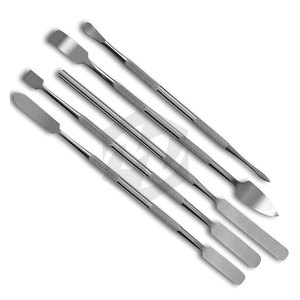Cao Cấp Kim Loại Thìa 5-Mảnh Thiết Lập Hai Mặt Thép Không Gỉ Công Cụ Cao Kết Thúc Gương Được Xây Dựng Trong Ngón Tay Nắm Cạo Kit - Product Image 2