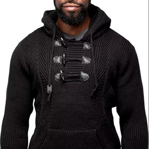 Pulls pour hommes en laine 100% à manches longues, couleur unie, motif 3D, respirant, automne-hiver 2024, mode décontractée et chaude - Product Image 5