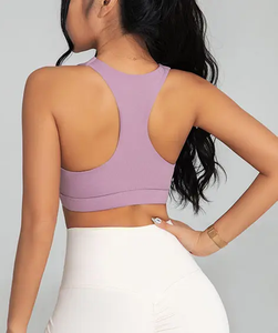 Wholesale Custom Design and logo V-Neck Yoga Crop Top Bra <b>Underwear</b> Women Push up Fitness Running Shockproof <b>Sports</b> Bras - Product Image 2
