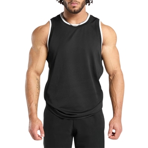 Débardeur d'entraînement en maille de polyester pour hommes grande taille, respirant, léger, à séchage rapide, sans manches, pour la salle de sport, la course à pied, les sports - Product Image 1