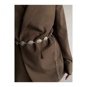 Cinturón de Cadena con Detalles Plateados, Cinturón para Vestido, Cinturón para Falda, Cinturón para Pantalón - Plateado - Product Image 1