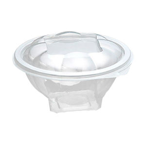 Bol à salade en PET à couvercle articulé 375cc -15°C à +55°C 100 pièces B2B - Product Image 1