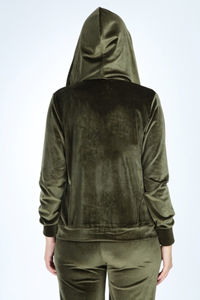 <b>Women's</b> Winter Solid Short <b>Velvet</b> Tracksuit Two Piece <b>Jacket</b> Pants Set High Quality Streetwear - Product Image 5