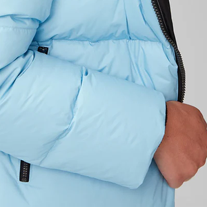 Chaqueta acolchada con cremallera de longitud larga de nuevo diseño/chaqueta acolchada de gran tamaño personalizada para mujer en blanco de algodón liso - Product Image 5