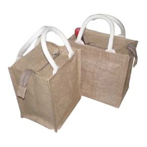 Offre Spéciale Écologique Réutilisable Logo Personnalisé Imprimé Épicerie Toile de Jute Sac Fourre-Tout avec Poignée pour les Femmes - Product Image 2