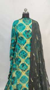 Ensemble Dashiki à manches longues en tissu respirant, brodé et gaufré de fleurs parfumées violettes, original Maqbal Dirac, pour l'été et le printemps - Product Image 3