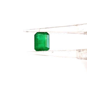 Émeraudes Naturelles Zambiennes Calibrées Octogonales, Pierres Précieuses Libres, Coupe Princesse Émeraude 5x7mm 6x8mm, Couleurs Vert Violet, Façon Pierre de Lune - Product Image 2