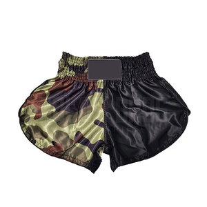 Shorts Muay Thai les plus vendus Vêtements actifs en coton confortable avec fermeture à la taille élastique Motif solide Longueur au genou Vente en ligne - Product Image 4