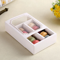 Boîte à macarons de luxe avec logo imprimé en couleur personnalisée Boîte en papier en carton pour emballage de récipient d'aliments sucrés avec couvercles