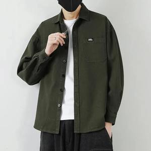 Veste d'hiver à carreaux en flanelle doublée de laine pour hommes avec bouton veste à capuche à manches longues pulls pour hommes manteau veste de style moto - Product Image 5