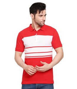 T-shirt polo 100% coton coupe régulière pour homme, manches courtes avec col, motif décontracté solide, maille style maille - Product Image 1