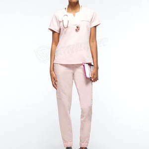 Oem diseño de alta calidad Scrub Suit algodón hecho personalizado precio barato mujeres Scrub Suit Set - Product Image 1