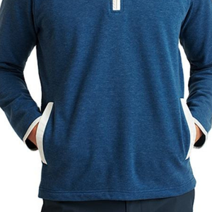 Venta al por mayor de moda de alta calidad deporte al aire libre cuello alto cálido media cremallera para hombre suéter a granel Sudadera con capucha de gran tamaño Golf - Product Image 3