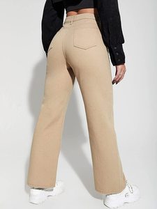 เสื้อสตรีทฮิปฮอปกว้างมีกระเป๋าเอวผ้ายีนส์ทรงผอมแบบลำลองสำหรับสตรีทฮิปฮอป - Product Image 6