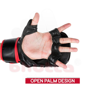 Gants de boxe professionnels en cuir PU personnalisables unisexes BHUTTA ENTERPRISES, demi-doigts, MMA, microfibre - Product Image 3