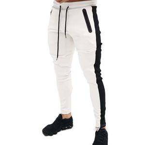 Latest Style OEM Men's High Waist Joggers Casual Slim Fit with Zipper Pockets for <b>Running</b> men's pants straight curved striped - Product Image 6