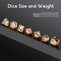 Set Dadu Polihedral Resin Persegi Kustom 16mm Laris untuk Permainan Meja RPG D&D