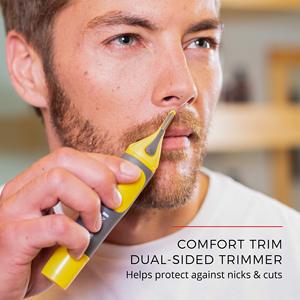 Tondeuse portable indestructible pour nez, oreilles et sourcils, robuste, avec poignée en caoutchouc antidérapante, lames en acier inoxydable étanches, tondeuses de précision - Product Image 5