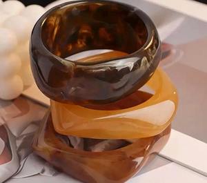 Bracelet de mariage en acrylique transparent géométrique carré G72, écologique, pour femmes, bijoux - Product Image 1