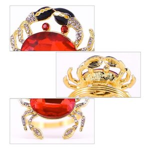 Servilletero de cangrejo de cristal clásico con servilletero de Metal elegante de travertino para decoraciones de fiesta de boda de Hotel - Product Image 6