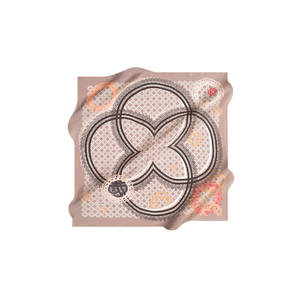 Luxury 100% Silk Long <b>Square</b> <b>Scarf</b> with Designer Dot Pattern - Product Image 1