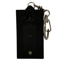 Porte-clés portable lumineux LED personnalisé avec logo promotionnel en alliage de zinc et plastique ABS de la marque JR