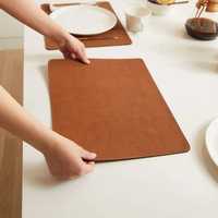 Set de table en cuir écologique et anti-huile avec isolation thermique pour la maison et l'hôtel, dessous de plat et coussinets, meilleur design