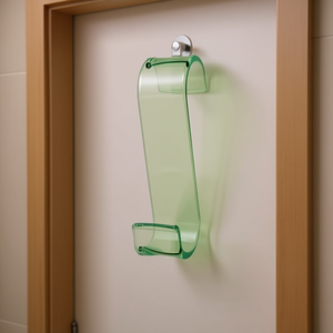 MERLINO Colgador de Baño Transparente Verde 2025 P8 Gedy (3.2x6.7x12cm) para Puerta - Product Image 3