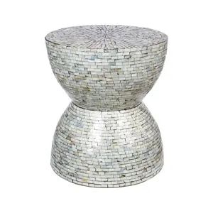 高品质新产品珍珠母镶嵌方形边桌现代客厅边桌越南手工制作