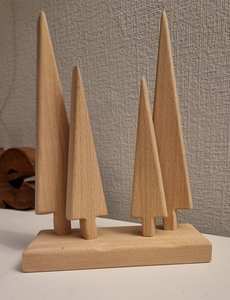 CLIQUEZ SUR L'ARBRE DE NOËL DÉCORATION ÉCOLOGIQUE CADEAU FAIT À LA MAIN Arbre ornemental en bois Fabriqué en cerisier un arbre pour toute saison - Product Image 2
