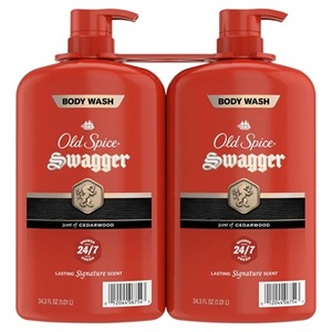 Gel douche pour homme Old Spice Swagger Red Collection avec bois de cèdre, 34,3 oz, lot de 2 - Product Image 1