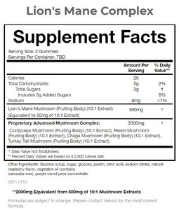 Énorme vente de suppléments nutritionnels de qualité exceptionnelle saveur de framboise Lion's Mane Complex Gummies aux champignons à vendre - Product Image 4