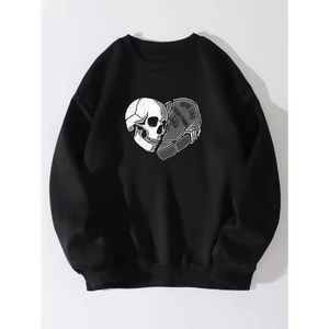 Sudaderas con Capucha Extra Grandes para Hombre, Otoño, 100% Algodón, Diseño Sólido, Forro Polar, Cierre de Cremallera Frontal, Logotipo, Transpirables y Resistentes al Viento - Product Image 1